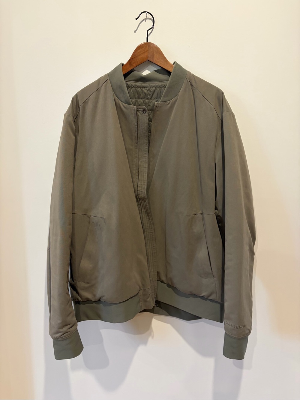 lululemon athletica Olive Green Bomber Jacket